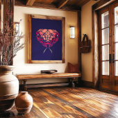 Chinese Zodiac Snake Wall Art Print Rustic Decor