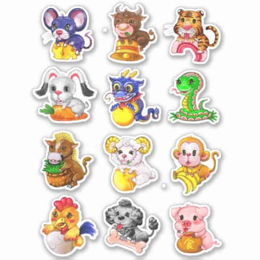 Chinese Zodiac Sticker (Voorkant)