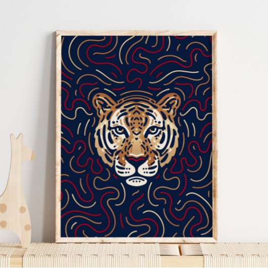 Chinese Zodiac Tiger | Digitale Zodiac-afdrukken Poster