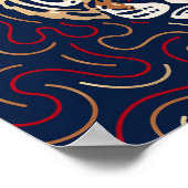 Chinese Zodiac Tiger | Digitale Zodiac-afdrukken Poster (Hoek)