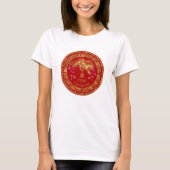 Chinese Zodiac Tiger Red/Gold ID542 T-shirt (Voorkant)