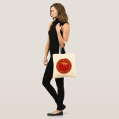 Chinese Zodiac Tiger Red/Gold ID542 Tote Bag (Voorkant (model))