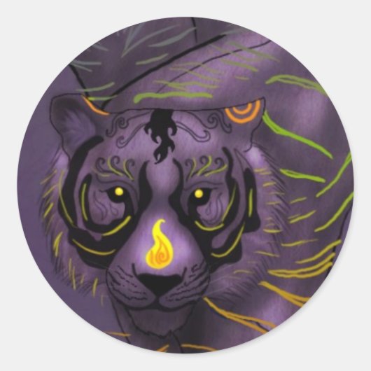 Chinese Zodiac Tiger Sticker (Voorkant)