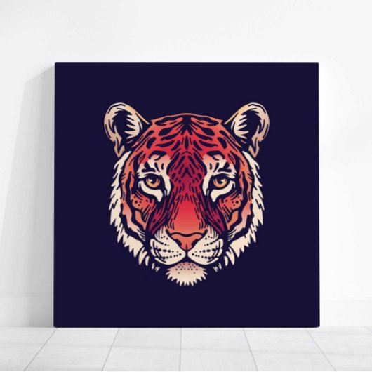 Chinese Zodiac Tiger Wall Art Print Japandi Decor
