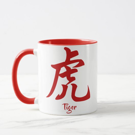 Chinese Zodiac Tijger Mok (Links)