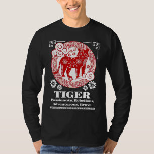 Chinese Zodiac Tijger Persoonlijkheid T-shirt