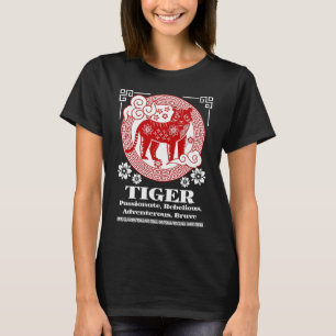 Chinese Zodiac Tijger Persoonlijkheid T-shirt