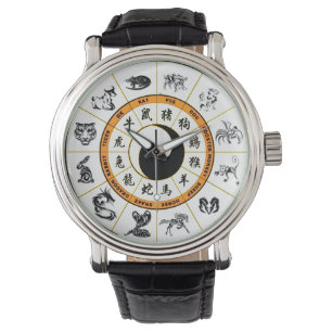 CHINESE ZODIAC WRIST WATCH HORLOGE