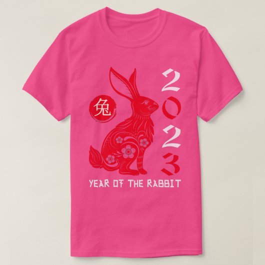 Chinese Zodiac Year of the Rabbit Chinese New Year T-shirt (Design voorkant)