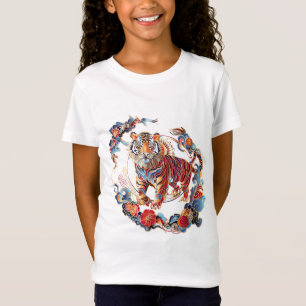 Chinese Zodiacs - Decoratieve Tijger met Floral Pa T-shirt