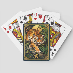 Chinese Zodiacus Tijger Gouden Maan Speelkaarten