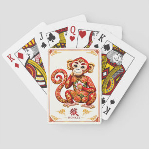 Chinese Zodiak Aap Speelkaarten