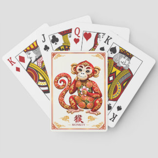 Chinese Zodiak Aap Speelkaarten