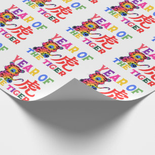 Chinese Zodiak - Jaar van de Tijger in Regenboog Cadeaupapier
