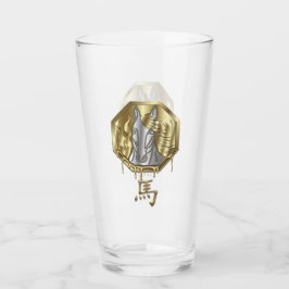 Chinese Zodiak Jaar van het Vuurpaard 2026 Glas