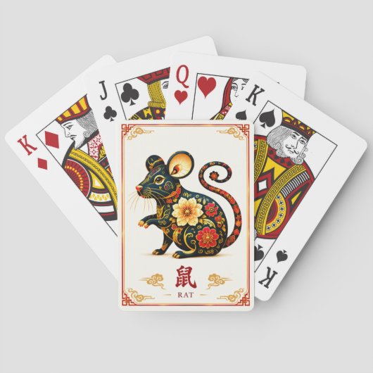 Chinese Zodiakrat Speelkaarten (Achterkant)
