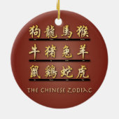 Chinese zodische symbolen keramisch ornament (Achterkant)