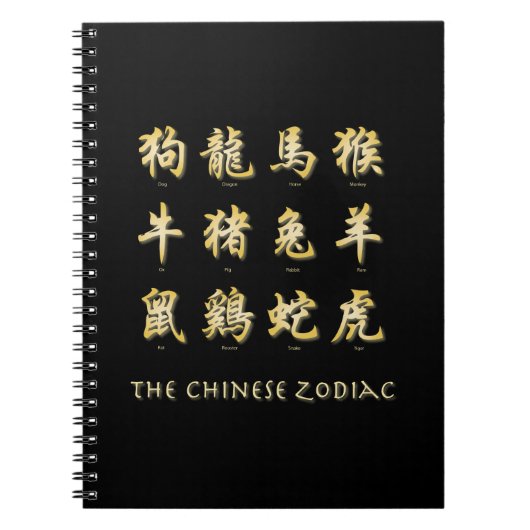 Chinese zodische symbolen notitieboek (Voorkant)
