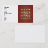 Chinese zodische symbolen visitekaartje (Voorkant / Achterkant)