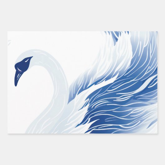 Chinese zwaan vleugels patroon Gift Bag Inpakpapier Vel (Voorkant 2)