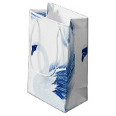 Chinese zwaan vleugels patroon Gift Bag Klein Cadeauzakje (Achterkant Gekanteld)