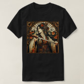 Chinese zwaardvechter in Art Deco-stijl T-shirt (Design voorkant)