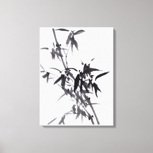 Chinesische Kunst mit  Bambusmalerei  Canvas Afdruk (Voorkant)