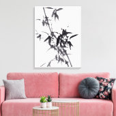 Chinesische Kunst mit  Bambusmalerei  Canvas Afdruk (Insitu (Woonkamer))