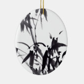 Chinesische Kunst mit Bambusmalerei Keramisch Ornament (Rechts)