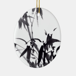 Chinesische Kunst mit Bambusmalerei Keramisch Ornament