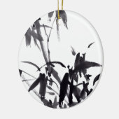 Chinesische Kunst mit Bambusmalerei Keramisch Ornament (Links)