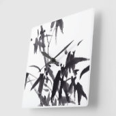 Chinesische Kunst mit Bambusmotiv Vierkante Klok (Hoek)