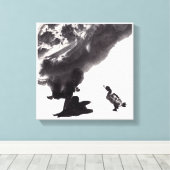 Chinesische Kunst mit Entenmotiv Canvas Afdruk (Insitu (Houten vloer))
