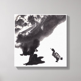 Chinesische Kunst mit Entenmotiv Canvas Afdruk