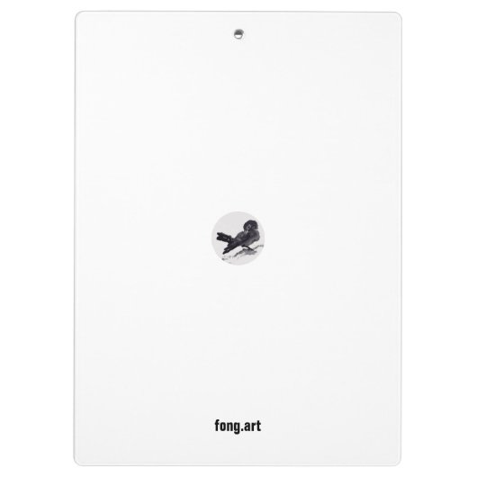 Chinesische Kunst mit Kalligraphie & Hummelmalerei Klembord (Achterkant)