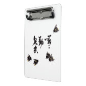 Chinesische Kunst mit Kalligraphie & Hummelmalerei Mini Klembord (Angled2)