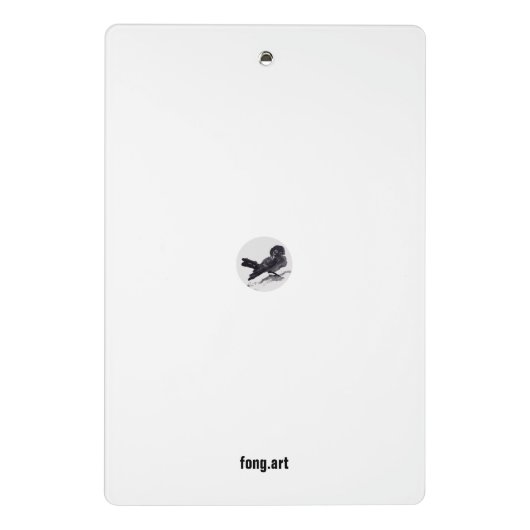 Chinesische Kunst mit Kalligraphie & Hummelmalerei Mini Klembord (Achterkant)