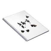 Chinesische Kunst mit Kalligraphie & Hummelmalerei Notitieboek (Rechterzijde)