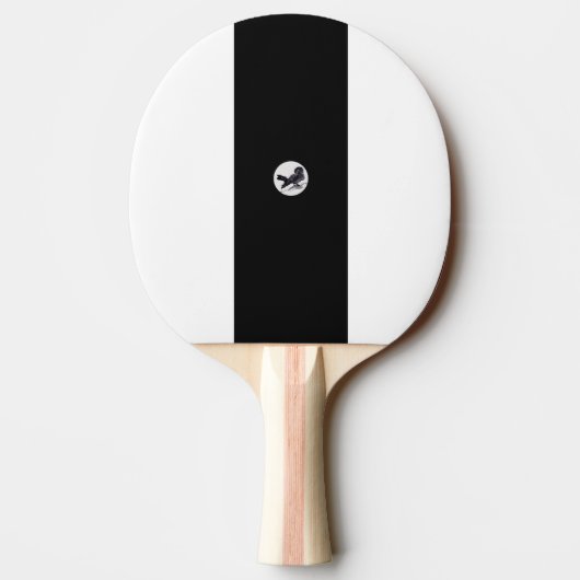 Chinesische Kunst Tai Chi Tanz in Schwarz & Weiß Tafeltennisbatje (Achterkant)