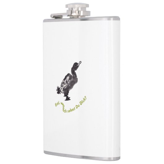 Chinesische Tuschekunst mit Entenmotiv Heupfles (Links)