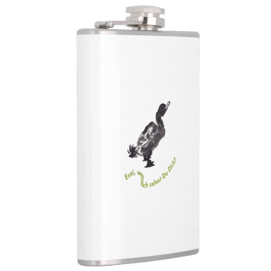 Chinesische Tuschekunst mit Entenmotiv Heupfles (Rechts)