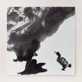 Chinesische Tuschekunst mit Entenmotiv Legpuzzel