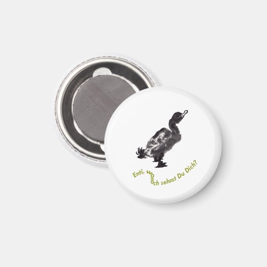 Chinesische Tuschekunst mit Entenmotiv Magneet (Voorkant / Achterkant)