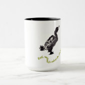 Chinesische Tuschekunst mit Entenmotiv Mok (Midden)