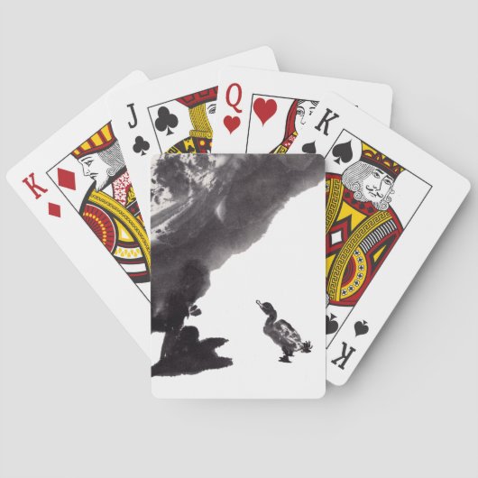 Chinesische Tuschekunst mit Entenmotiv Pokerkaarten (Achterkant)