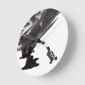 Chinesische Tuschekunst mit Entenmotiv Ronde Klok (Hoek)