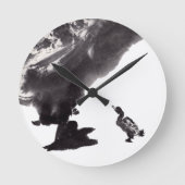 Chinesische Tuschekunst mit Entenmotiv Ronde Klok (Voorkant)