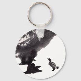 Chinesische Tuschekunst mit Entenmotiv Sleutelhanger