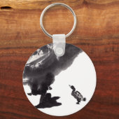 Chinesische Tuschekunst mit Entenmotiv Sleutelhanger (Voorkant)