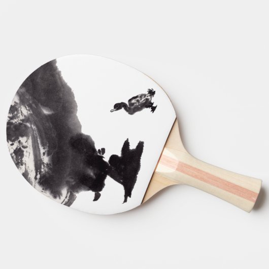 Chinesische Tuschekunst mit Entenmotiv Tafeltennisbatje (Zijkant)